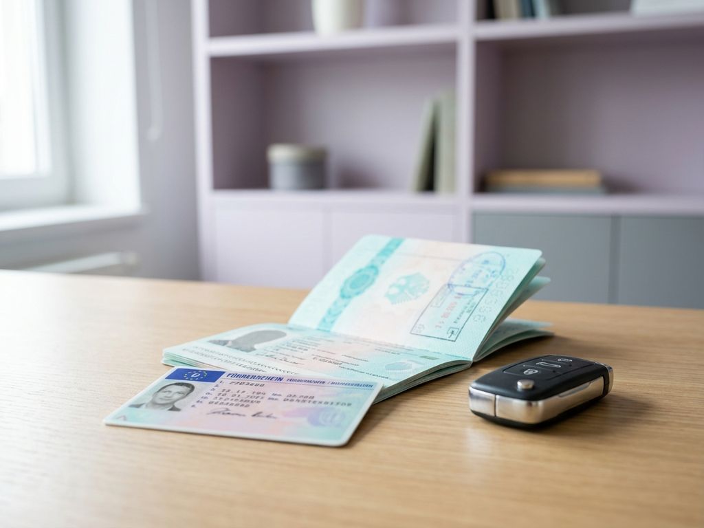 Home german drivers license passport documents desk